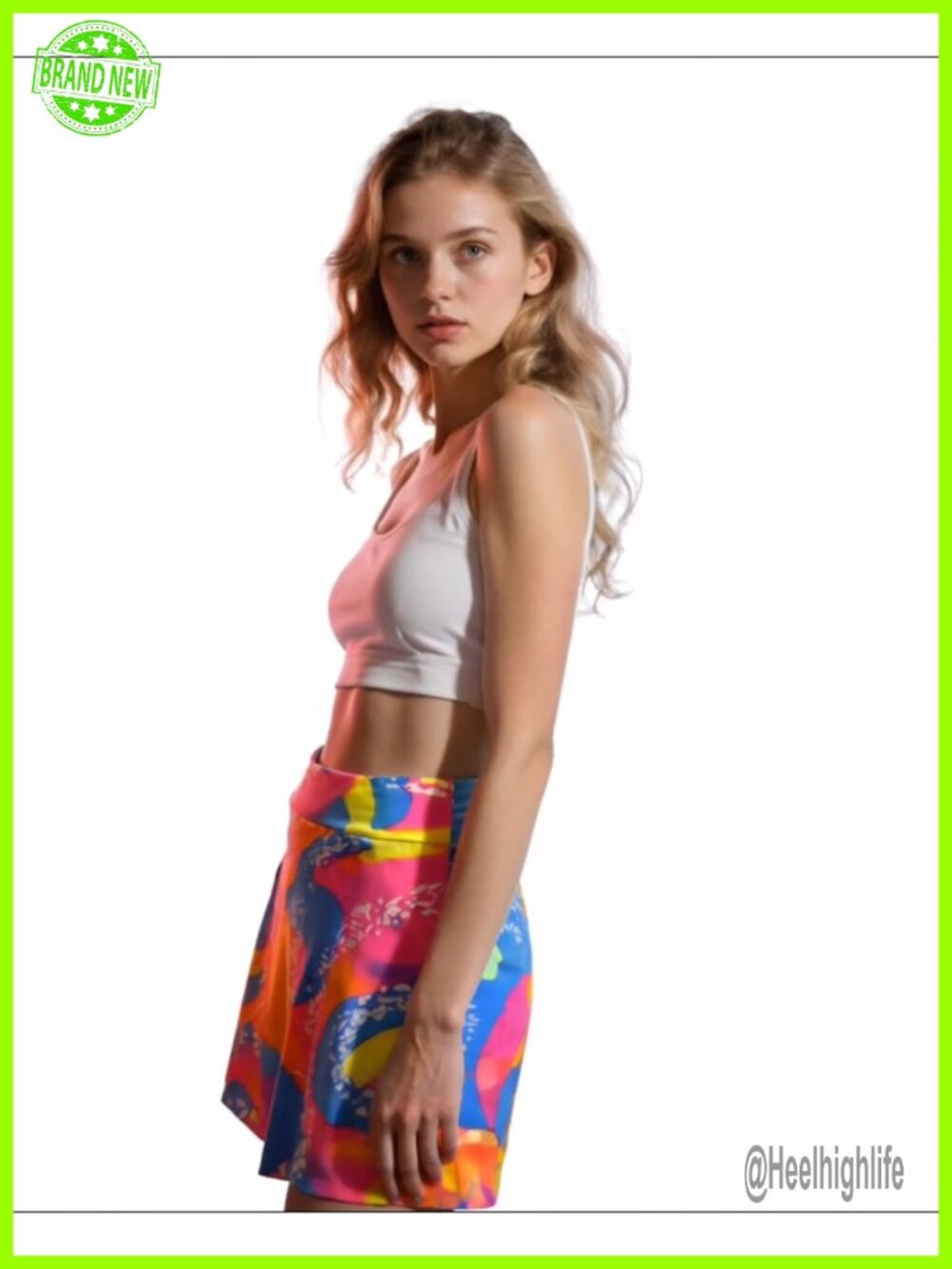 High Waisted Retro Tennis Skort with Built-in Shorts & Pockets - Picture 6 of 6